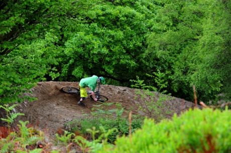 A tight corner on one of the more advanced runs