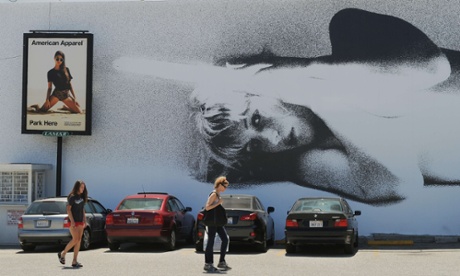 A lewd American Apparel billboard in West Hollywood.