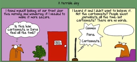 The Guardian's First dog on the moon cartoonist on the Charlie Hebdo