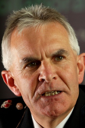 Peter Fahy, the new Chief Constable of Greater Manchester Police, during a press conference at the Lowry Hotel, Manchester, where his new appointment was announced.  PRESS ASSOCIATION Photo. Picture date: Wednesday July 23, 2008. Peter Fahy was today named as the successor to Michael Todd as the new Chief Constable of Greater Manchester Police. Mr Fahy is currently Chief Constable at the Cheshire force. See PA story POLICE Manchester. Photo credit should read: Dave Thompson/PA Wire