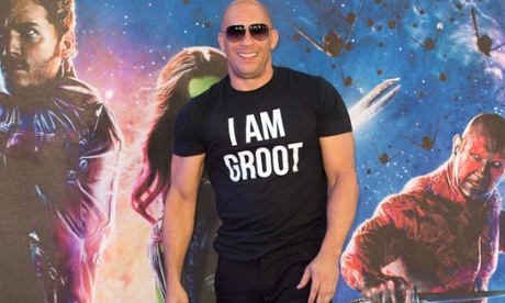Groot's manouver … Vin Diesel at Guardians of the Galaxy's UK premiere.