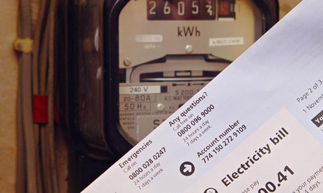 An electricity bill and an electricity meter