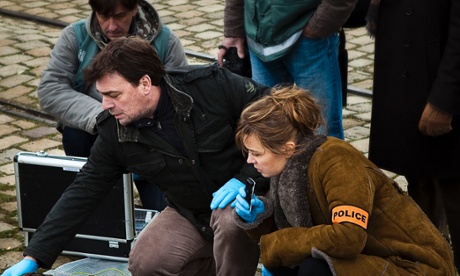 Gilou and Laure Berthaud in Spiral series five, episode one