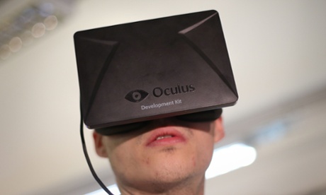 Man wears oculus rift