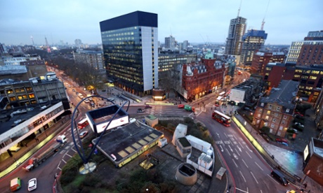 The Old Street roundabout is a hub for London’s fintech companies.