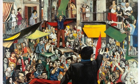 Renato Guttuso's Neighbourhood Rally (1975).