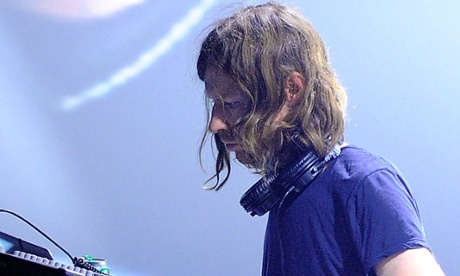 Aphex Twin performs on stage during day one of the Pitchfork Music Festival at the Grande Halle de La Villette on October 28, 2011 in Paris, France. 