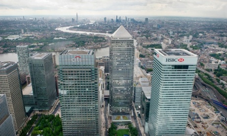View of Docklands and Canary Wharf as it looks now.