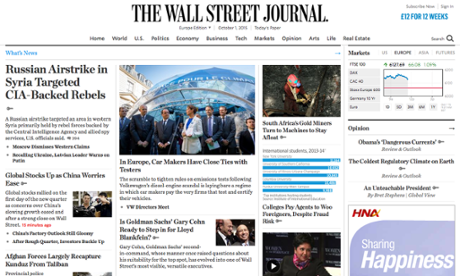 News Corp is to offer digital access to the Wall Street Journal free to corporate Times readers