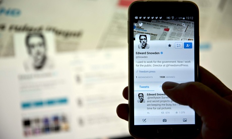 The new twitter account of  former US intelligence contractor Edward Snowden. 