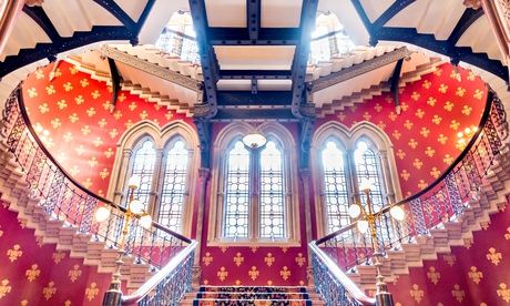 The central staircase of George Gilbert Scott's Grand Midland Hotel, now the St Pancras Renaissance,