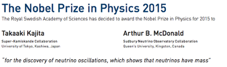 neutrino nobel press release