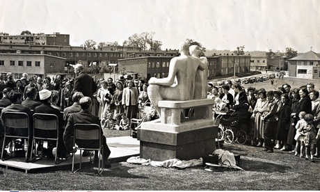 Kennth Clark and Henry Moore statue 