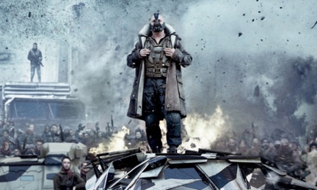 Bane and the Batmobile from The Dark Knight Rises.