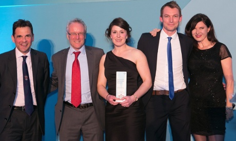 The University of Hertfordshire team receive their award for best student experience.