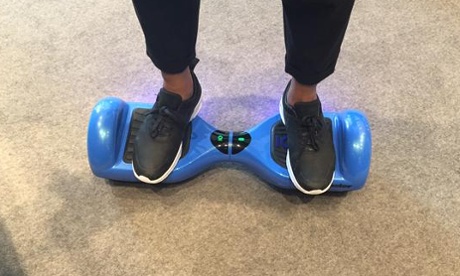 Guardian reporter Aisha Gani balances on a Segway.
