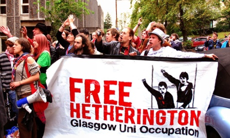 Love protesting at the University of Glasgow