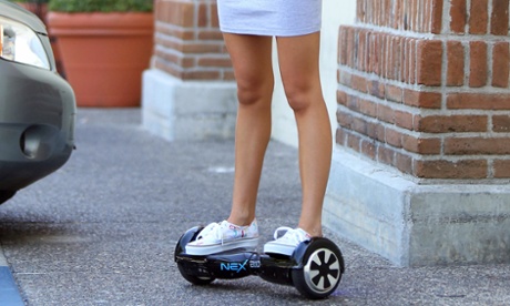 A hoverboard on the street in LA.