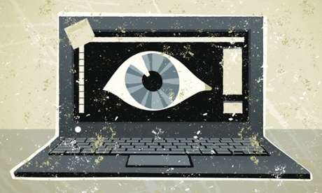 Laptop computer giant eye