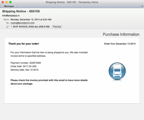 An example of a Dridex vector.