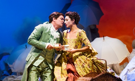 Eliana Pretorian (Norina) and Tuomas Katajala (Ernesto) in Don Pasquale at Glyndebourne.