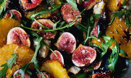 caramelised fig orange and feta salad