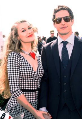 Joanna Newsom and Andy Samberg in Santa Monica, California, February 2015.