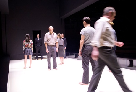 Mark Strong, centre, starred in Ivo Van Hove's production of A View From The Bridge at the Young Vic.