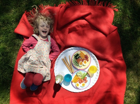 Picnic in my back garden by Sarah Freethy.