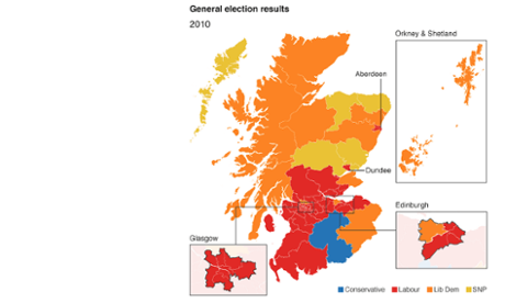 Election results in Scotland in 2010