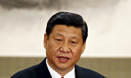 File photo of Xi speaking as he meets with the press at the Great Hall of the People in Beijing