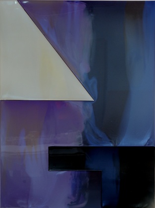 New work in glass by Sam Gilliam at his Washington studio.