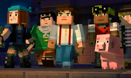 Minecraft: Story Mode's cast of heroes.