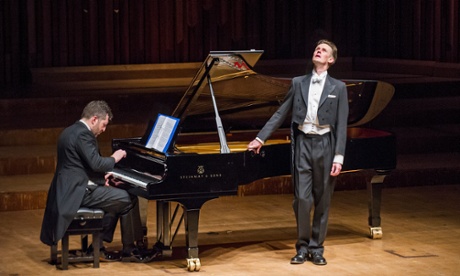 Ian Bostridge sings, with Thomas Ades on piano at Barbican in early 2015.