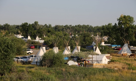 The Crow Indian tipi camp