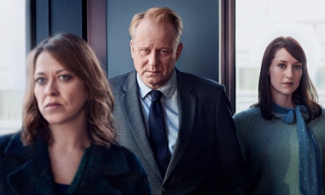 Stellan Skarsgård with Nicola Walker, left, and Georgina Rich in River: ‘superior in almost every way’.
