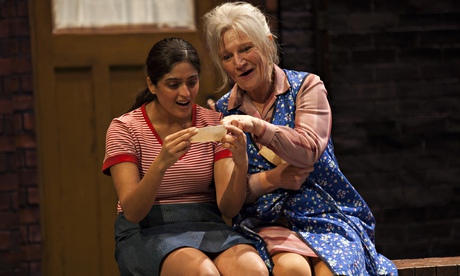 ‘Touching’: Mandeep Dhillon (Meena) and Janice Connolly (Mrs Worrall) in Anita and Me. 