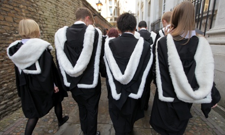 Cambridge University students on graduation day