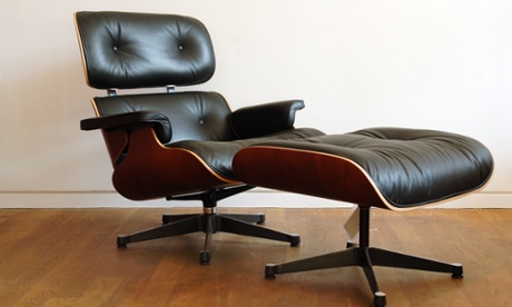 An Eames Lounge chair and Ottoman.