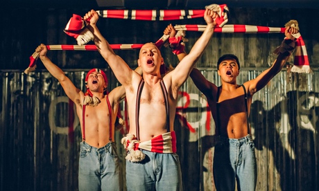 Jake Davies, Thomas Coombes and Josh Williams in Barrie Keeffe's Barbarians.