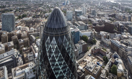 The view from the Leadenhall Building at 122 Leadenhall Street, otherwise know as the Cheesegrater. 