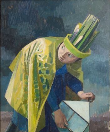 February, 1937-38, by Evelyn Dunbar, an oil painting following an original design for Country Life.