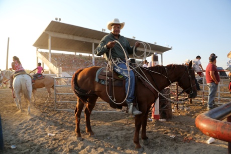 Rady for steer-roping at the Crow Fair rodeo