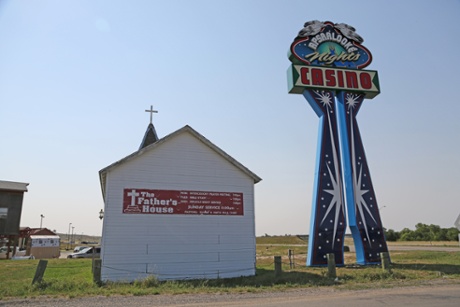Gambling and church are strong presences in many reservations