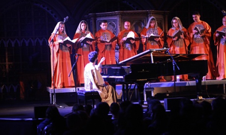 Tigran Hamasyan with members of the Yerevan State Chamber Choir