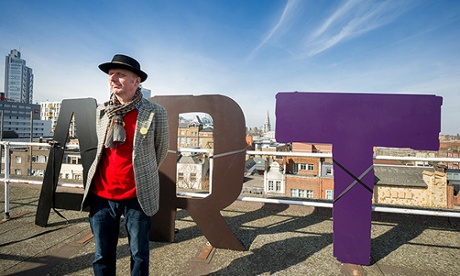 … Bob Or Roberta Smith on the roof of the Cass.
