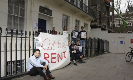 UCL students during their protest outside Campbell House West.