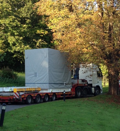 The SuperNEMO tracking module leaving MSSL