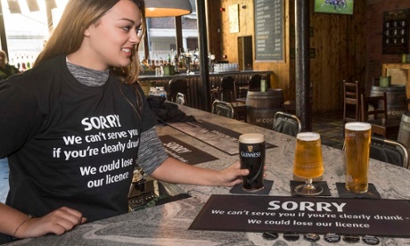bar staff in a Liverpool pub
