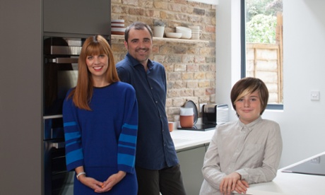 The Swan family in their new kitchen.